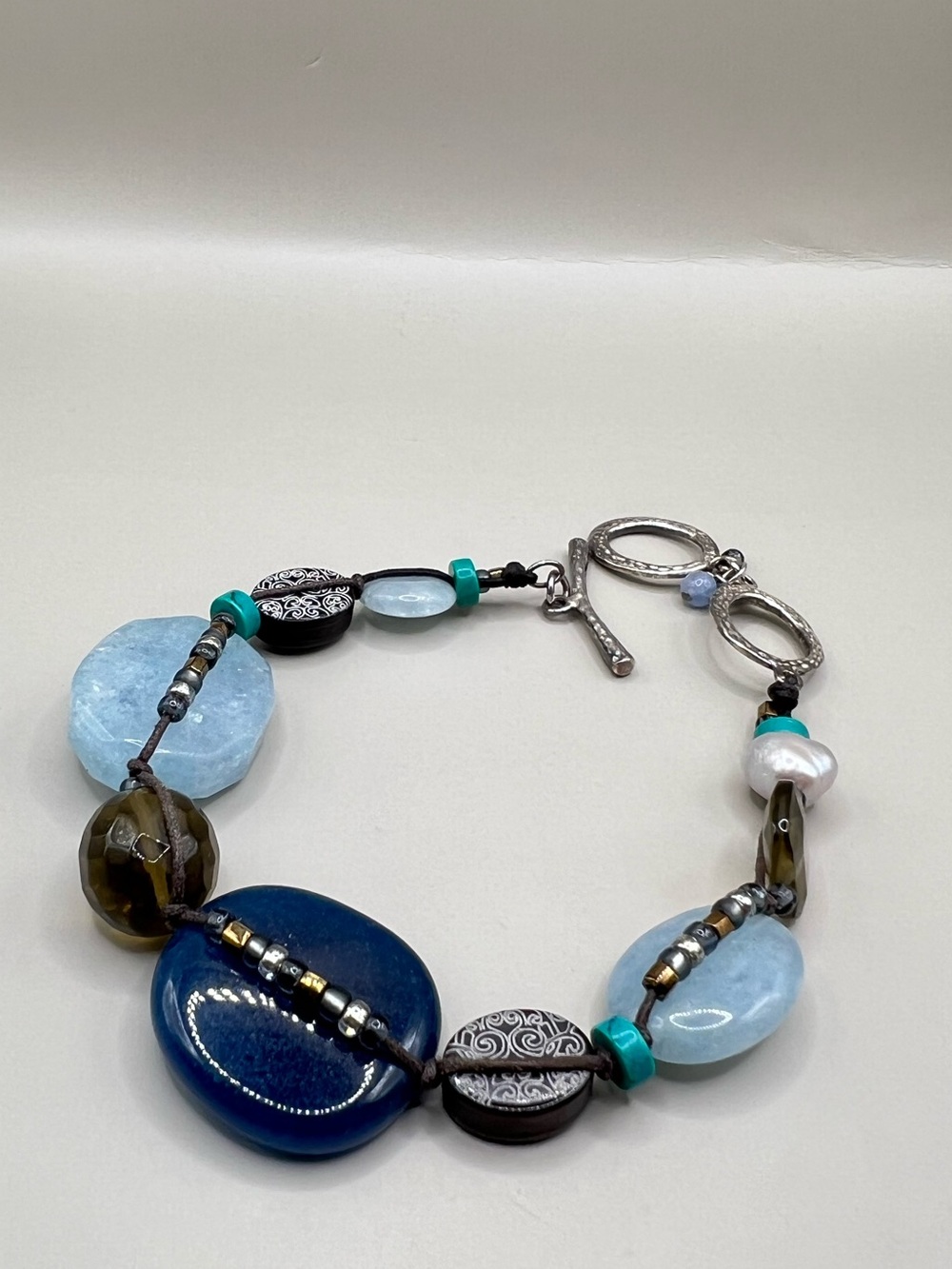 Silpada Blue Watercolors Toggle Bracelet B2240 - Picture 2 of 10
